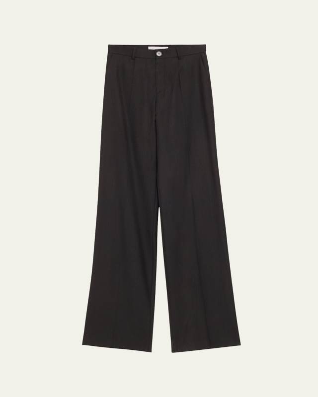 Classic Straight Leg Wool Pants